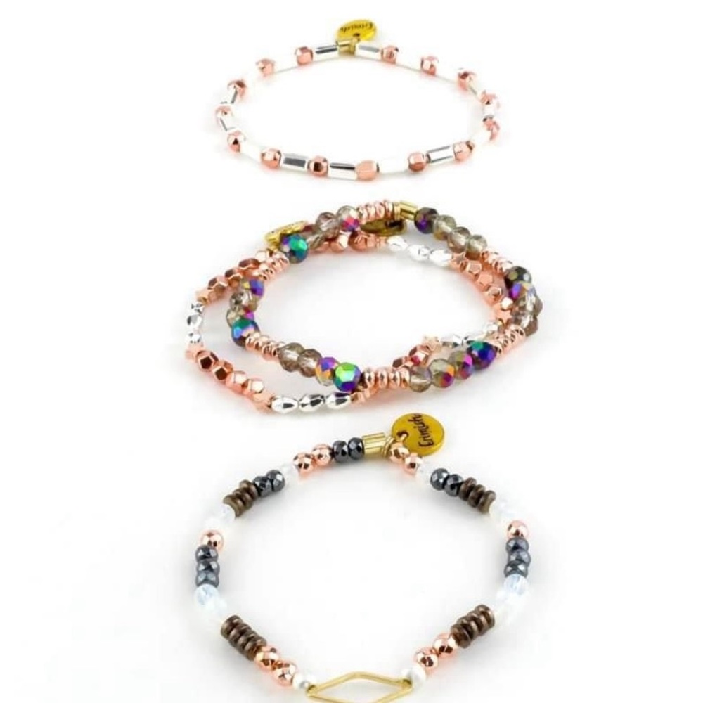 Ermish Mixed Metal Zoe Starter Bracelet Stack